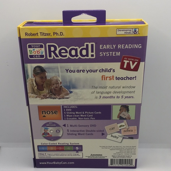Your Baby Can Read Early Reading System Robert Titzer Ph.D Volume 5 New Sealed - Picture 3 of 9